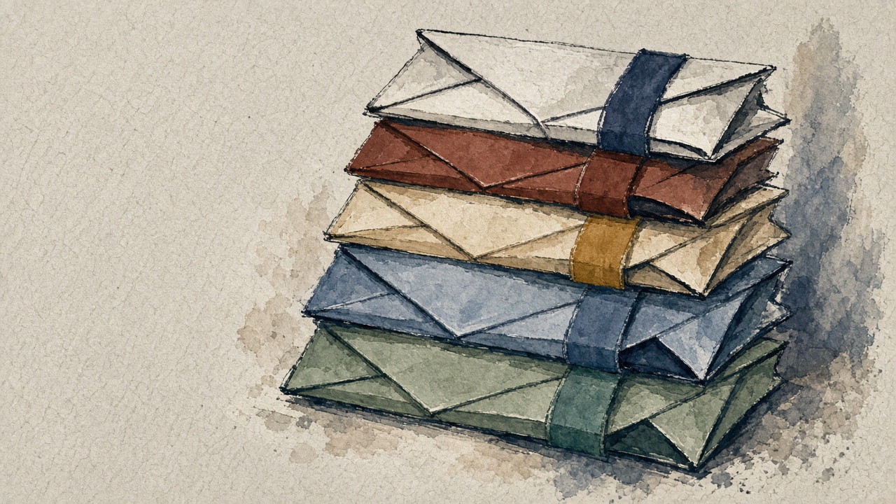A stack of house tax envelopes with different rate percentages on the labels